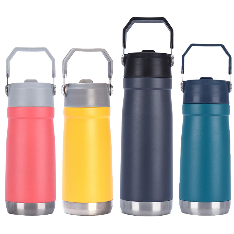 Portable High Quality 550ml 650ml  Vacuum Flask Thermoses Stainless Steel Water Flask Drink Bottle with Handgrip